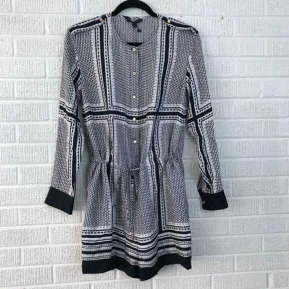 New Revolve x Rachel Zoe Phoebe 100% silk geometric print button front romper - Picture 8 of 16